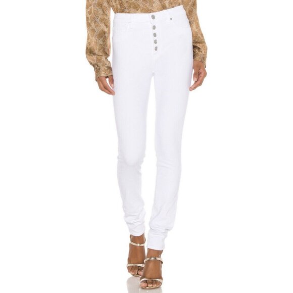 Hudson Jeans Barbara High Waist Super Skinny White